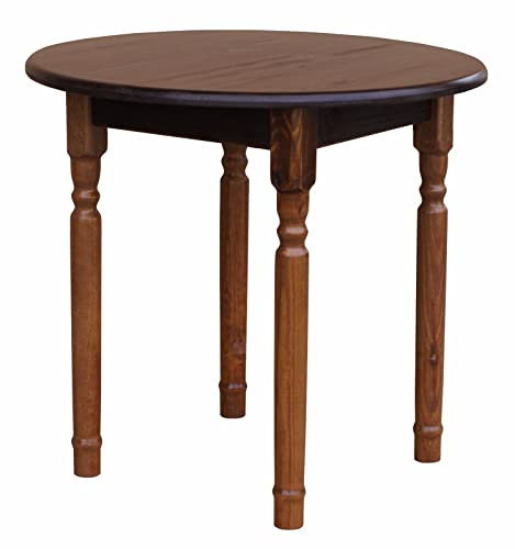 Runder Kiefer Tisch Esstisch Küchentisch Speisetisch Öko Restaurant NEU Nuss (70 cm)