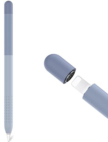Delidigi Silikonhülle für Apple Pencil 1. Generation Farbverlauf Design | Weiche Schutzhülle Kratzschutz komfortables Notieren für Künstler und Schüler Zeichnen und Tagebuchschreiben