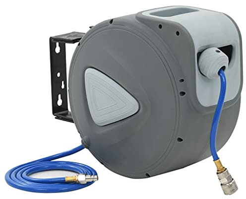 Chenshu Automatischer Druckluft-Schlauchaufroller 1/4 20 m, Luftschlauch Aufroller, Druckluftschlauch Abroller, Druckluft Aufroller, Wandschlauchhalter, Reifenentleerer