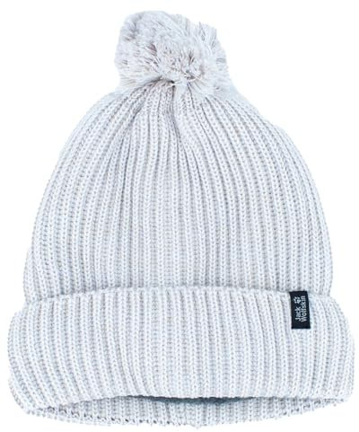 Jack Wolfskin New White Rock Cap Beanie Damen Winter Mütze Grau 1908851-6260 M