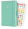 SIGEL J4408 Agenda settimanale Jolie 2024, certificazione FSC, 2 pagine = 1 settimana, copertina rigida con superficie in materiale tessile, circa A6, verde menta, 174 pagine
