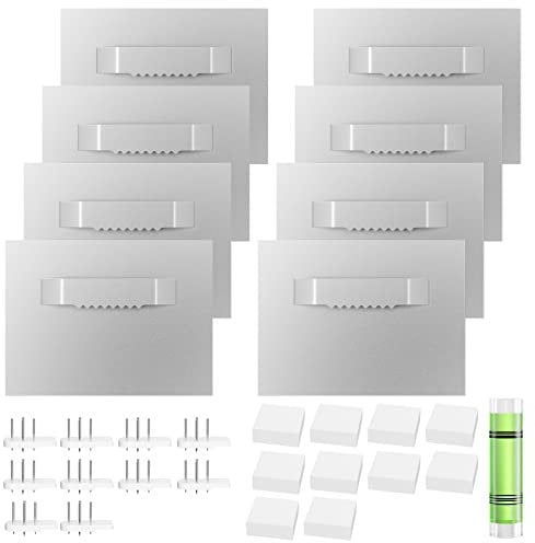 Fousenuk 8 Piezas Colgar Cuadros Sin Agujeros, Ganchos Autoadhesivos para Cuadros y Espejos, Colgador de Cuadros Adhesivo, Soporte de Pared para Acrílico Espejo, Fijación para Imágenes, Hasta 2.5 Kg