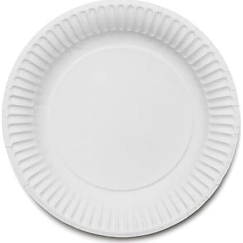 We Can Source It Ltd - 7 Biodegradable White Paper Plates - 100% Compostable Heavy-Duty Disposable Plates - 100 Pack