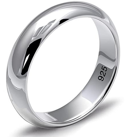 Aotiwe Herren Ring Kleiner Finger, Ring Schmuck Silber Glatt Einfach 925 Silber Größe 60 (19.1)