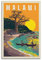 ZENGYL Vintage-Reise-Poster Malawi, Afrika, dekoratives Gemälde, Leinwand, Wandposter und Kunstbild, moderner Familien-Schlafzimmer, 40 x 60 cm