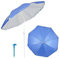 Etrexonline Sombrilla de playa Plegable, Inclinable, Protección Solar, Incluye Bolsa de Viaje Soporte Percha - Azul 180cm
