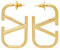 Hanaoops Gold Ohrringe Damen - Quadrate Hypoallergen Silber Geometrischer Buchstabe Modeschmuck für Frauen und Mädchen (Gold)