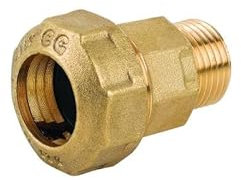 Raccordo dritto maschio in ottone per tubo polietilene (Ø 32x1)