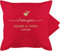 Kissenbezug - Kissen Ideen - I Love You mit Namen Datum I Partner Geschenk I Paar Geschenk Beziehung I Liebesgeschenk - 50 x 50 cm - Rot - Girlfriend Pillow paarkissen Valentinstag u kuschelkissen