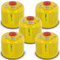 ZMC Lot de 5 cartouches de gaz de 300 g, à visser de 600 ml, avec gaz propane/butane, filetage Euro EN417 7/16, cartouche de valve compatible avec réchaud à gaz, brûleur de mauvaises herbes, barbecue