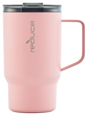 REDUCE Hot1 - Taza aislada de acero inoxidable Hot1 de 18 onzas con tapa de ajuste de temperatura, aspiradora de doble pared, apta para portavasos, mantiene las bebidas calientes durante 6 horas,