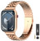 EZMVZKU Metalica Correa Compatible con Apple Watch 41mm 40mm 38mm, Acero Inoxidable Correas para iWatch Series 9 8 7 6 5 4 3 2 1, Metalica Apple Watch Banda para SE/SE 2-rosegold