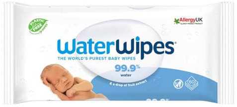 Water Wipes 100% Plastic-Free Original Baby Wipes || No Artificial Fragrance, Parabeans or Sulfates (Pack of 6)