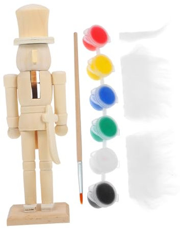 CIYODO 1 Set Noce Soldato Ornamenti Schiaccianoci Dipinto Artigianale Di Legno Schiaccianoci Fai Da Te Mestiere Fai Da Te In Legno Schiaccianoci Fai Da Te Schiaccianoci Di Legno