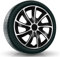 All4You Radzierblenden Quad Bicolor Radkappen Radblenden 4 Stück Silber Schwarz (16 Zoll)