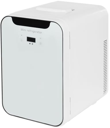 MooBeey 16L Multifunktionaler Mini Kühlschrank mit Kühl- und Heizfunktion, 220V AC/12V DC Tragbar Kühl- und Wärmeschrank mit LED-Digitalanzeige, Kompakter Kleiner Kühlschränke für Hause Büro Auto