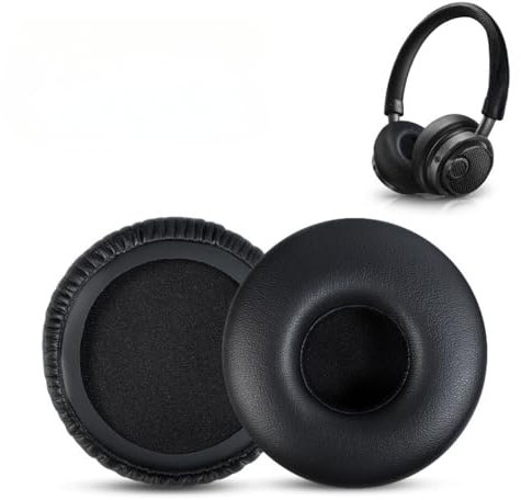 Ersatz Ohrpolster Kompatibel mit Philips Fidelio M1 /M1BT /M2BT /M2 /M2L /NC1 Kopfhörer Ohrenschützer Atmungsaktives Mesh+Memory Schwamm Kopfhörer Proteinhaut Abdeckung (Schwarz,1 Paar)