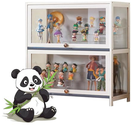 Hynbdes Acrylvitrine Wohnzimmervitrine Vitrine hat eine solide Textur, ist versiegelt und staubdicht und eignet Sich für eine Vielzahl von Szenen-Weiß dreiseitig transparent-80 * 33 * 73