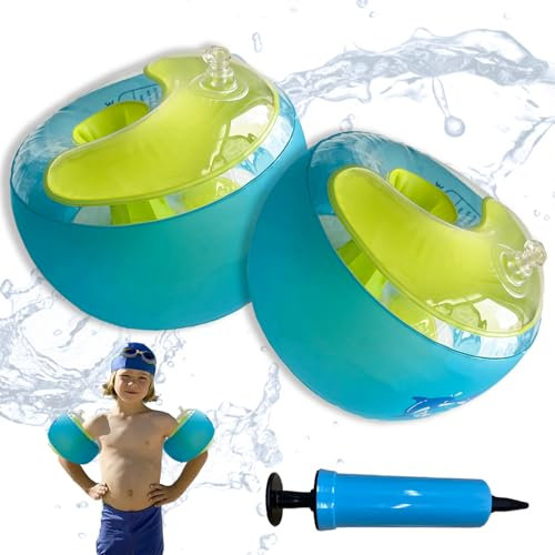 Arm Bands Schwimmflügel, geeignet für 2-6 Jahre, 5-25 kg,bequemes Design, aufgeblasener Innendurchmesser,ideal für Kinder mit breiteren Armen