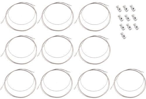 10x SECURA Universal Bowdenzug inklusive Kabelverbindungen im Set | für Rasenmäher mit S- Haken- Aufnahme | 250cm