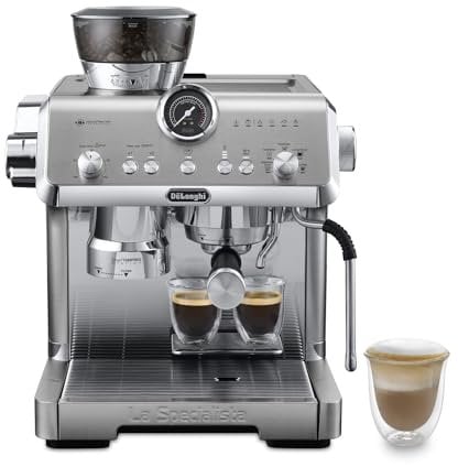 De'Longhi La Specialista Opera EC9555.M, Espresso Coffee Machine with Integrated Coffee Grinder, Cold Brew Function, Milk Frothing Wand, Includes Welcome Set Accessories, Black