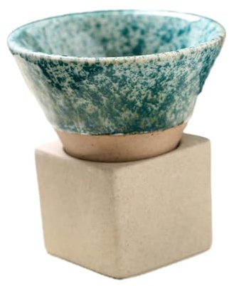 Tazza da tè in ceramica da 99,2 g, tazza da caffè per interni ed esterni, da collezione, verde