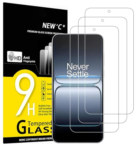 NEW'C Schutzfolie für OnePlus Nord 5 für Panzerglas | 3 Stück, Transparent, 6,83 Zoll, 9H Härte, Kratzfest, Blasenfrei, HD Klar, Oleophob, Berührungsempfindlich