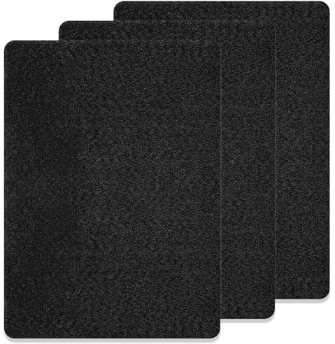 Classicseali 2 Stück Bügelflicken Selbstklebend, Stoff Reparatur Patches | 20X28cm Reparaturflicken zum Aufbügeln aus Leinen für Sofas, Bürostühle, Autositze, Vorhänge (Schwarz)