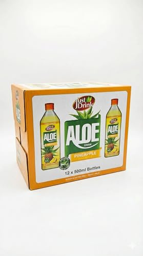 Premium Pineapple Aloe Vera Drink With Real Natural Aloe Pieces! A Refreshing, Vegan & Halal Certified Beverage In A Bulk Carton Of 12 x 500ml Bottles. This Is Not Just Another Aloe Drink. Enjoy It!!!