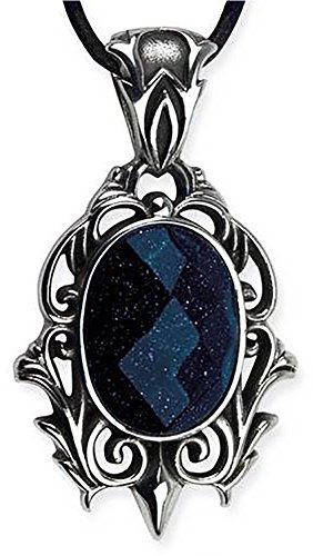 Toms-Silver Anhänger Blue Star Art Nouveau Edelstahl mit Zirkonia blau Länge 6cm