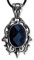 Toms-Silver Anhänger Blue Star Art Nouveau Edelstahl mit Zirkonia blau Länge 6cm