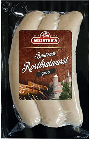 Rostbratwurst | Die würzige Bratwurst | Echte Bautzner Wurst zum Grillen | 3 x 100g