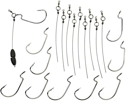 Punch Shot Rig Kit (4/0 EWG Hooks) [Interchangeable Hook Leadered Punchshot Rig] (10 Pack) - Tokyo Style Rig/Jig for Bass Fishing
