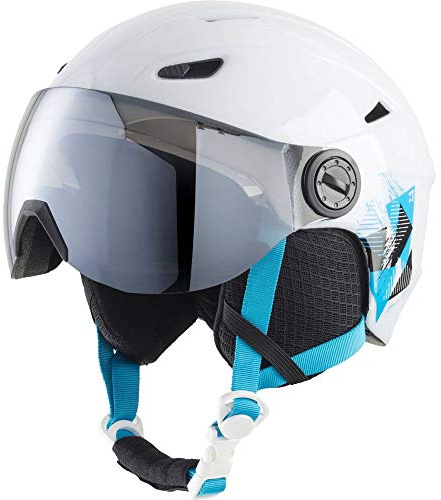 TECNOPRO Kinder Pulse Jr S2 Visor Hs-016 Ski helme, WHITE / TURQUOISE, S EU