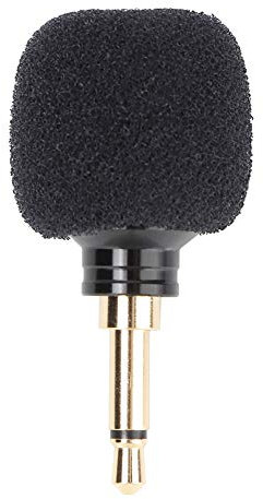 EBTOOLS Mini microfono per cellulare, mini microfono wireless portatile nero da 3,5 mm per la registrazione di telefoni cellulari(Spina monoaurale)