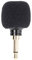 EBTOOLS Mini microfono per cellulare, mini microfono wireless portatile nero da 3,5 mm per la registrazione di telefoni cellulari(Spina monoaurale)