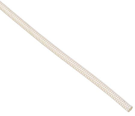 sourcing map Gaine Isolation Tresse 33Pied-2mm Haute Température Fibre Verre Manchon Blanc