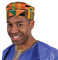 Shophaven Afrikanische Kente Kufi Hut, Kofi, Ankara Cap, Männer Hut, Chor, Orange/Abendrot im Zickzackmuster (Sunset Chevron), Einheitsgröße