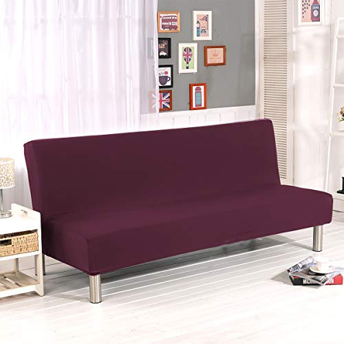 WINS Sofabezug ohne armlehnen 3 sitzer Sofahusse Ohne Armlehne Schlafsofa bezug futonbezug Stretch sofaüberwurf Rote Bohnen Paste