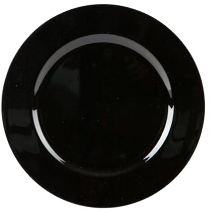 Argon Tableware Metallic Charger Plate - Black - 33cm - Metallic Finish Reusable Dining Table Setting Plates for Christmas, Party Celebrations, Restaurant Decor Placemats