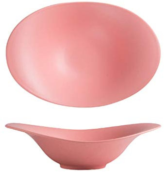 Cabilock Tazón Grande De Cereales Cuencos de Porcelana Ensaladeras de Cerámica Guarniciones para Pasta Palomitas de Maíz Ramen Fideos (Rosa) Tazones De Sopa De Porcelana