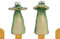 B2S BACK2SEASON Zaunfigur Frosch Keramik Zaundeko Zaunhocker H=16,5 cm 2er Set