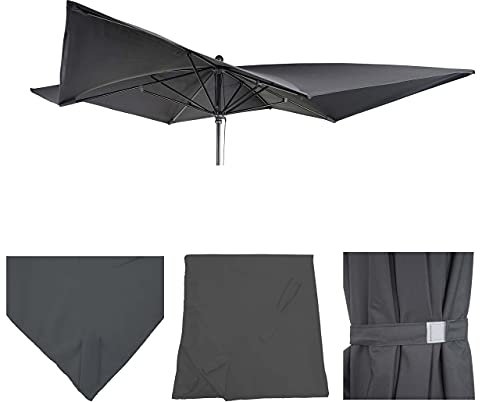 Mendler Telo copertura ombrellone HWC-A37 poliestere 3x3m antracite