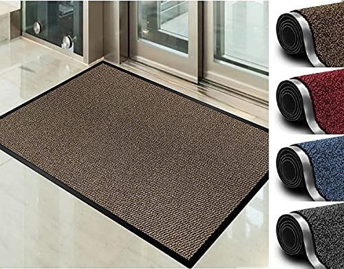 Abaseen - Dirt Trapper Mat, Rubber Door Mat Indoor & Door Mat Outdoor,Heavy Duty Super Absorbent Non Slip Rubber Backed Mats, Barrier Mat Small, Medium, Large and Extra Large Washable Indoor Door Mats