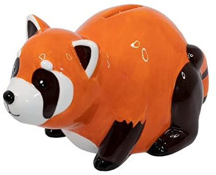 Crockery Critters Spardose - Roter Panda von Deluxebase. Niedliche Sparkasse in Tierform für Kinder und Erwachsene