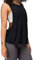 Damen Trainieren Fitness Tanktops Abgeschnitten Ärmellos Fitnessstudio Yoga Betrieb Sportlich Hemden Schwarz S