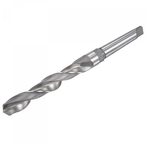 sourcing map 22mm Haute Vitesse Acier Foret Hélicoïdal avec MT2 Morse Cône Tige 245mm Globale Longueur