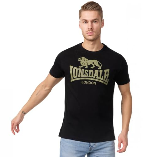 Lonsdale Herren-T-Shirt, Normale Passform mit Rundhalsausschnitt | Straßenbekleidung T-Shirt,lässiges T-Shirt aus weicher,gekämmter Baumwolle,leichtes & bequemes T-Shirt für Sport & den Alltag