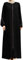 istanbul styles Damen-Abaya, langärmelig, offener Steinbruch, bodenlang, Reißverschluss, bodenlang, türkisch-islamische Mode (DE/NL/SE/PL, Alphanumerisch, S, Regular, Regular, Schwarz)