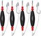 THKFISH Posen Angeln Schwimmer Angelsets Catfish Rattle Rig Wels Posen Hecht Posen Set Santee Rig 4 Stück-2.5in SCHWARZ